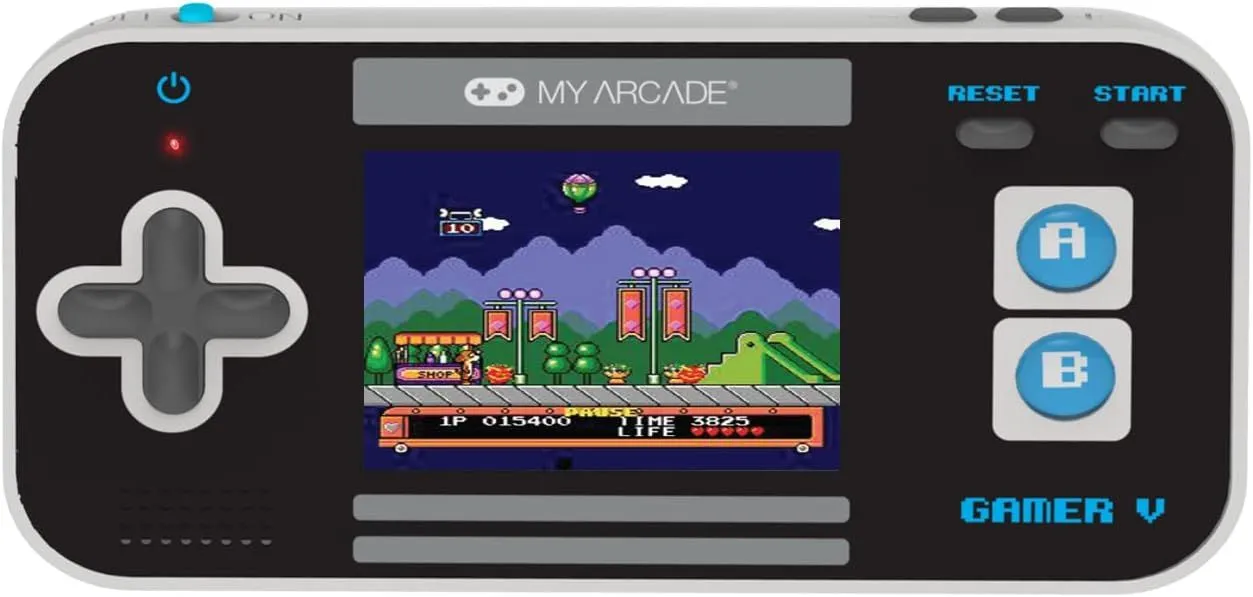 My Arcade Gamer V Classic-Blue: Portable Gaming Console with 220 Games, 2.5" Color Display, Pocket Size (DGUN-3919)