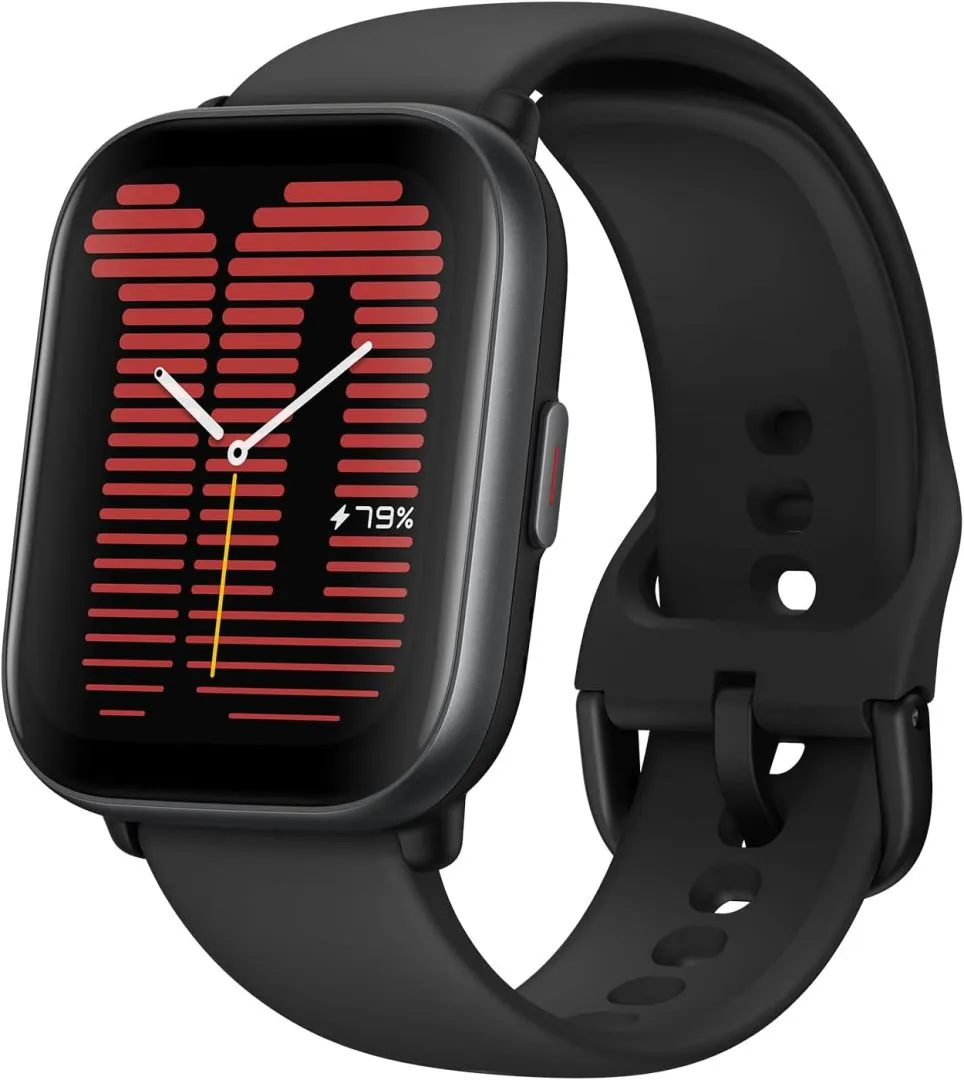 Amazfit Active Smart Watch 42mm,with AI Fitness & Sleep Coach, GPS, Alexa-Enabled & Bluetooth Calling & Music, 14 Day Battery, Fitness Tracker with 120+ Sports Modes, for Android & iPhone, Black
