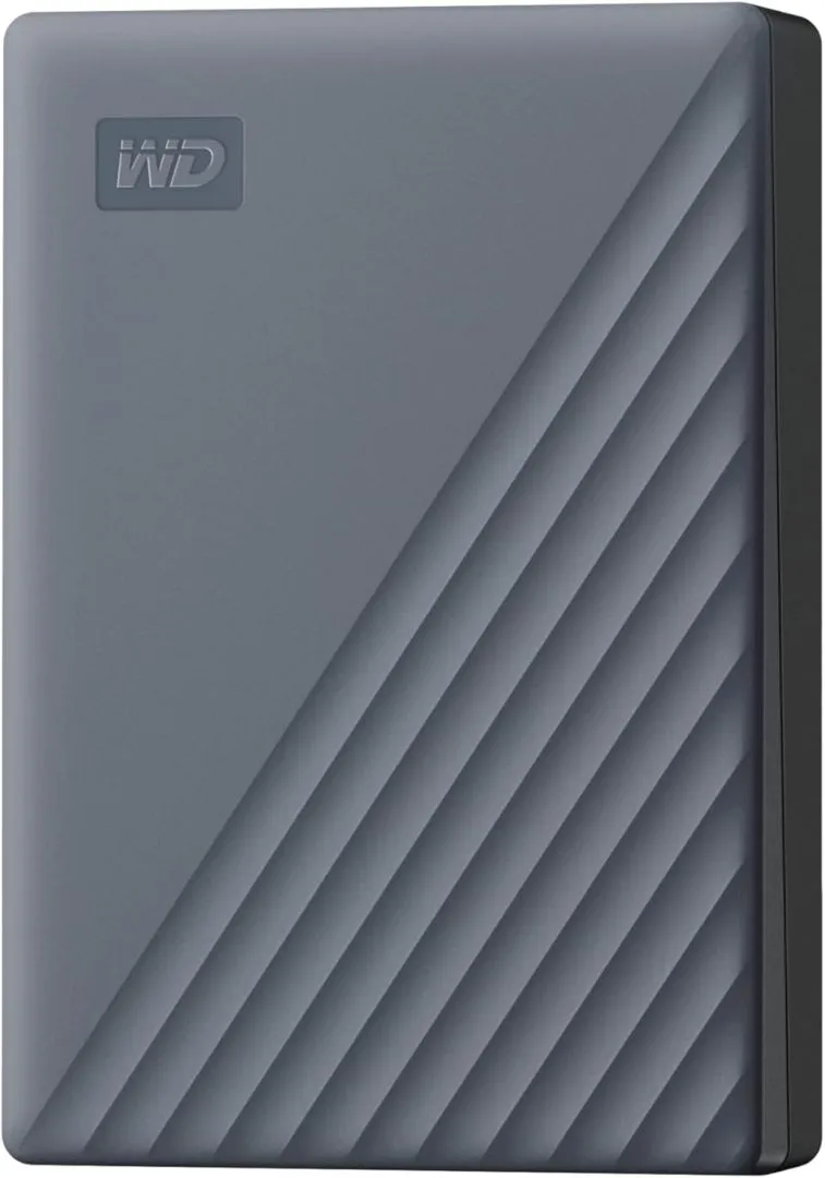WD 6TB My Passport Portable Hard Drive, Works with USB-C and USB-A, Windows PC, Mac, Chromebook, Gaming Consoles, and Mobile Devices, Backup Software and Password Protection - WDBY3J0060BGY-WESN