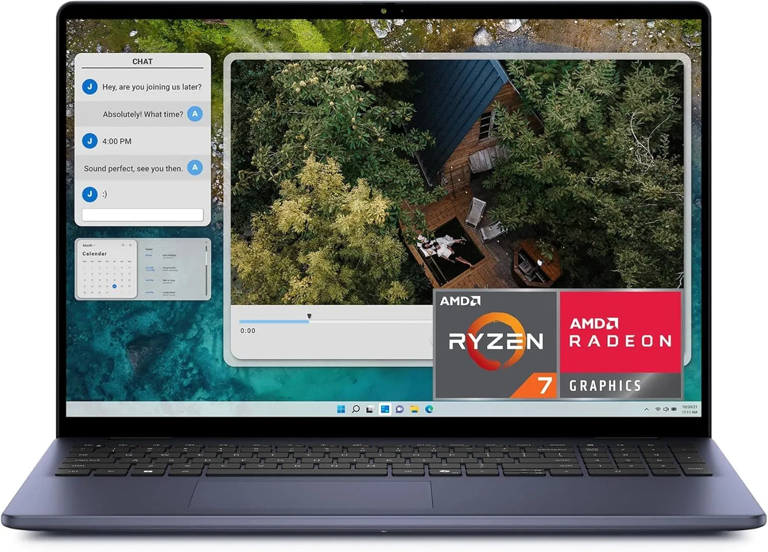 Dell Inspiron 5645 Laptop - 16.0 16:10 FHD+ (1920 x 1200) Display, AMD Ryzen 7-8840U, 16GB DDR5 RAM, 1TB SSD, AMD Radeon Graphics, Windows 11 Home, Onsite & Migrate Services - Midnight Blue