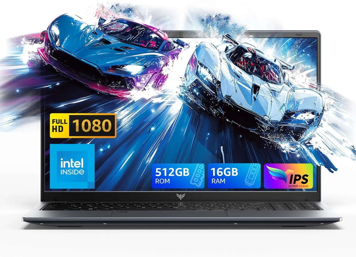 15.6" Gaming Laptop with N97 Processor(Up to 3.6GHz), 16GB RAM 512GB SSD Laptop, Windows 11 Pro Traditional Laptop Lomputer with Backlit Keyboard, FHD Screen, Webcam, Light&Thin