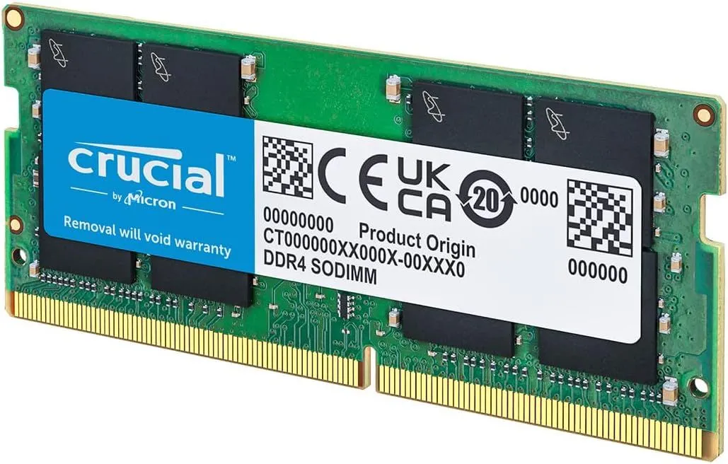 Crucial RAM 8GB DDR4 3200MHz CL22 (or 2933MHz or 2666MHz) Laptop Memory CT8G4SFRA32A
