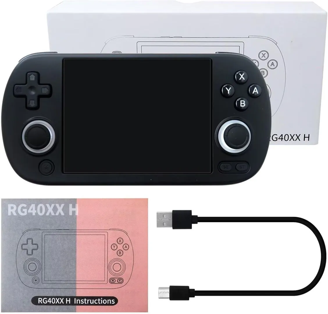 RG40XX H Retro Handheld Game Consoles with 64 TF Card Portable Gaming Console Linux 64-bit System 4 inch IPS Screen Supports WiFi Bluetooth HD and TV Output