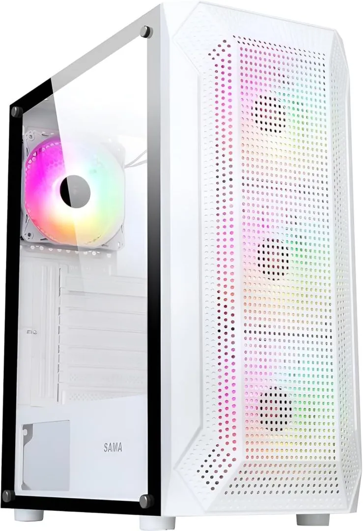 Gaming Computer Desktop Gaming PC Custom Built 8-Core RYZEN 7 CPU 4.6 Ghz Turbo 32GB RAM 1TB SSD NVME Radeon Graphics Plug and Play Tower RGB Lights PC System Windows 11 Pro