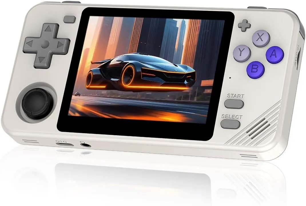 RGB10X Handheld Game Console 3.5-in 640*480 IPS OCA Screen 2800mAh 64BIT System Gray