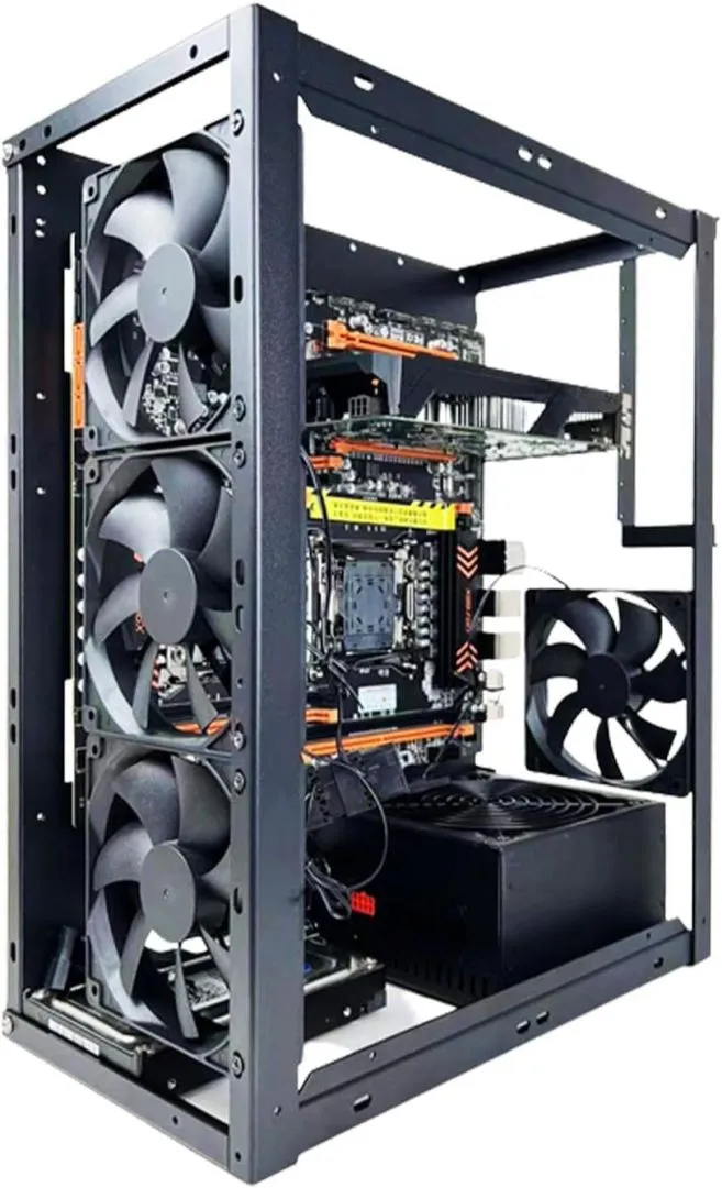 Computer Motherboard Case - Stackable Chassis, Aluminum Frame for Open PC Case | Heat Dissipation Stand, Cooling Bracket with Overclocking Support for Custom Computer Builds