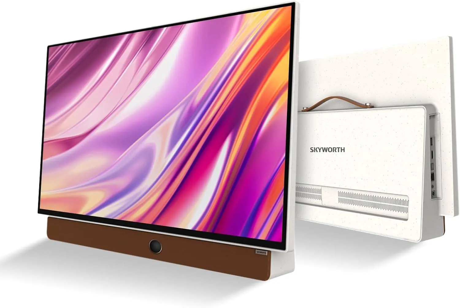 Skyworth 24-Inch Portable 3-Hour Battery Life 24P100 Companion Series 1080P FHD Smart Google TV, Matte Screen, HDR10, Dolby Audio, LED, Bluetooth, Chromecast and Google Assistant