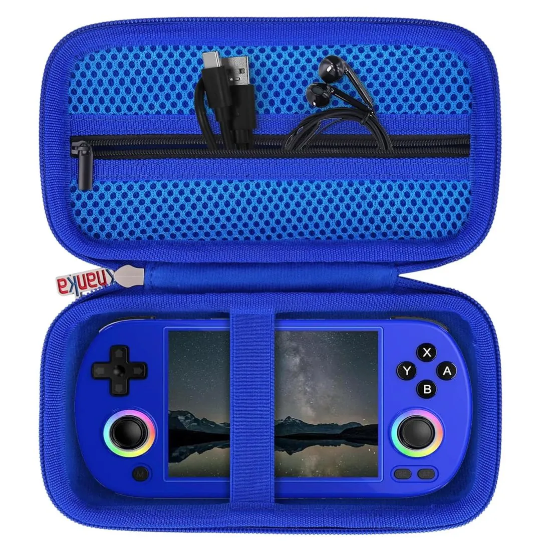 khanka Hard Travel Case Replacement for RG40XX H Retro Handheld Game Console,Case Only. (Blue)
