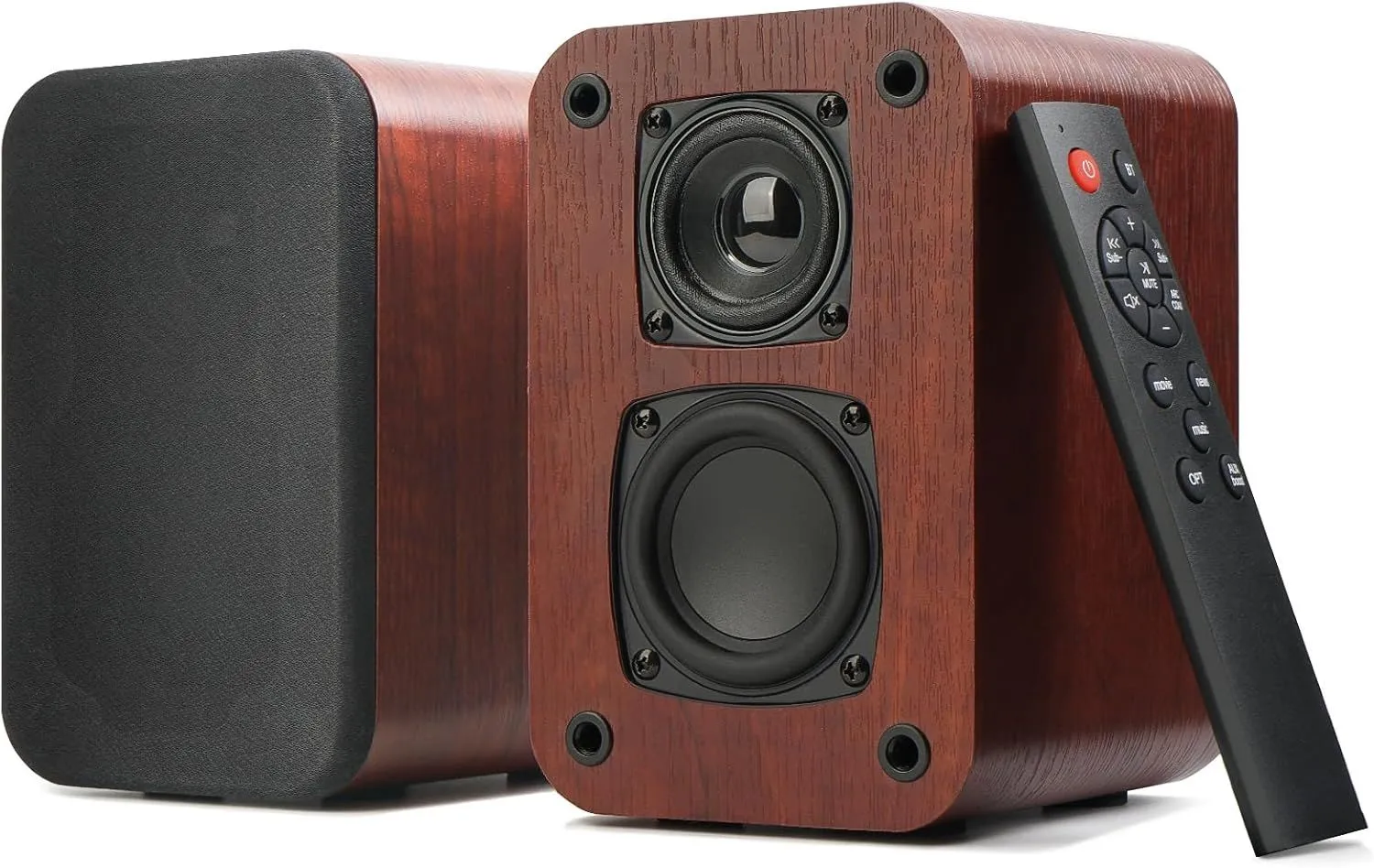 Powered Bluetooth Bookshelf Speakers, 40W Record Player Speakers with 2.75 Inch Woofer, Stereo Speakers with Optical/AUX/TV-ARC Connection for Turntable, PC and TV.