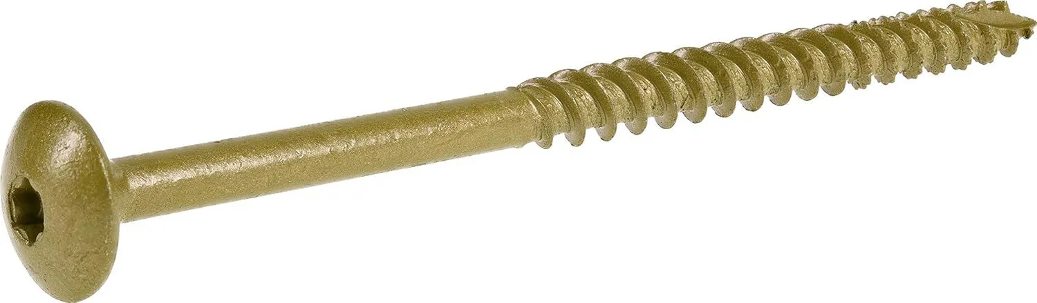 47871 Lag Screws, 5/16" x 4", Star Drive Construction Lag Screws, Rust Resistant, Ceramic Coated Bronze, 1lb Box, 20 pcs