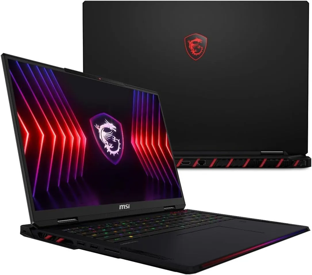 EXCaliberPC [2024] MSI Raider 18 HX A14VHG-256US (Intel Core i9-14900HX, 64GB DDR5 RAM, 2X 2TB NVMe SSD, NVIDIA GeForce RTX 4080, 18" UHD+ 120Hz Mini LED, Windows 11 Pro) Gaming Laptop