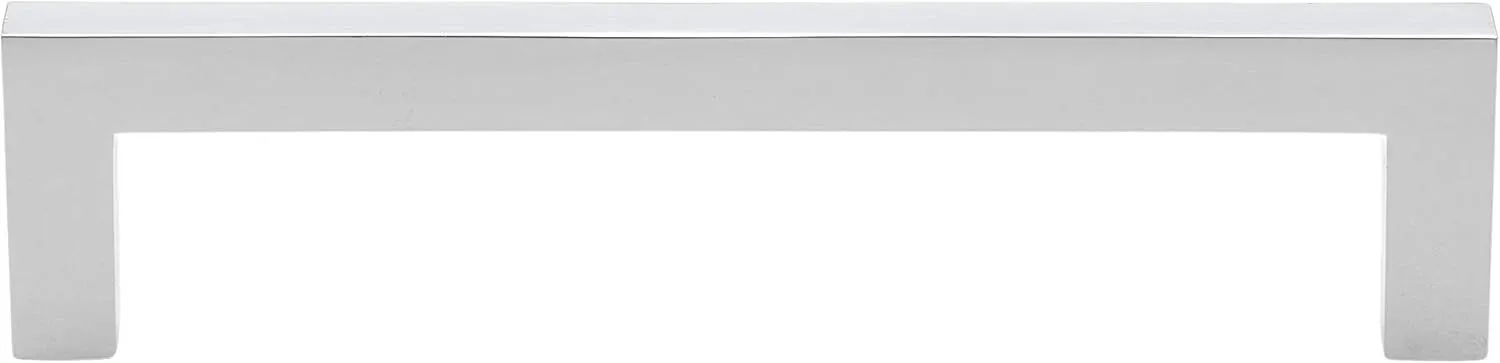 GlideRite Hardware 21683-128-PC-50 Solid Square Slim Cabinet Bar Pulls, 50 Pack, 5", Polished Chrome