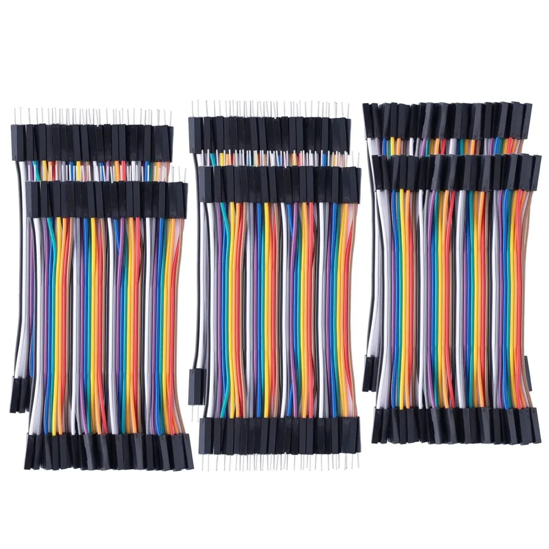 Aypzuke 10cm 240pcs Breadboard Jumper Wires Cable Kit Male to Female, Male to Male, Female to Female Compatible for Arduino Projects and Raspberry Pi