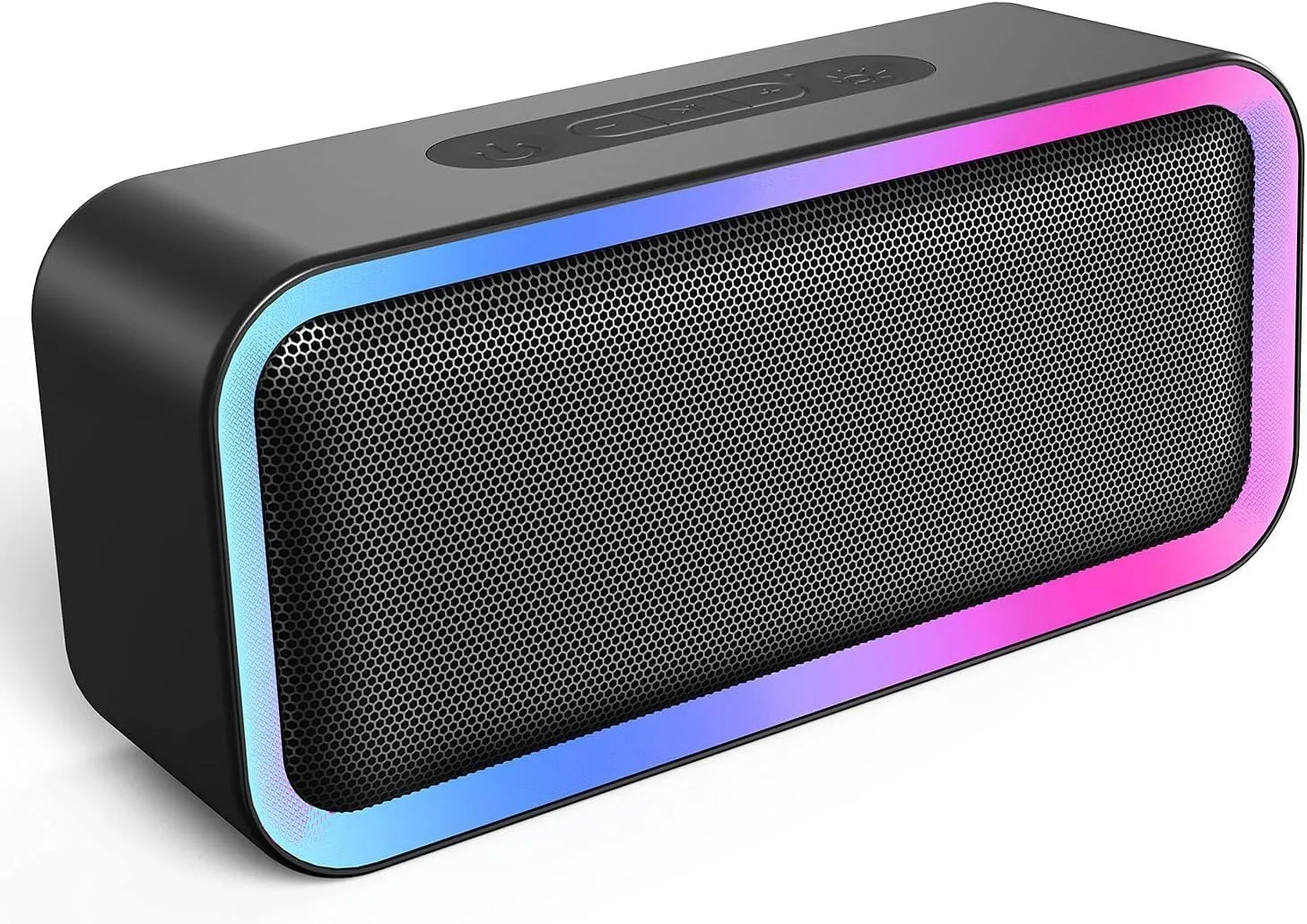 Kunodi Bluetooth Speaker, Bluetooth 5.3 Wireless Portable Speaker with 10W Stereo Sound, Party Speakers with Dynamic RGB Light,18-Hour Playtime,IPX5 Waterproof Speakers for Outdoors, Travel
