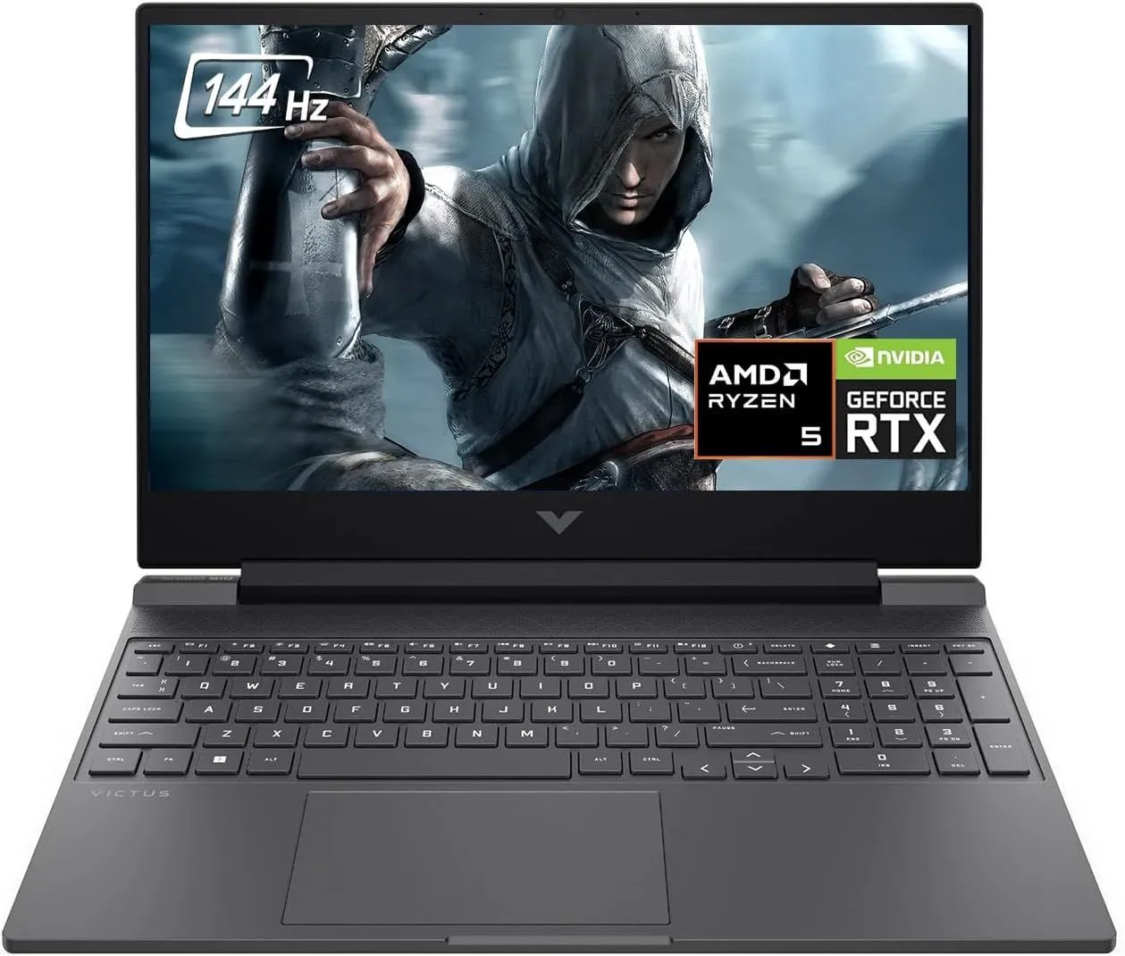 HP Victus 15.6 inch FHD(1920 x 1080) IPS 144Hz Gaming Laptop, AMD Ryzen 5-8645HS 6-core, NVIDIA GeForce RTX 4050, 32GB DDR5, 2TB SSD, Backlit Keyboard, Win11, Mica Silver (2024)