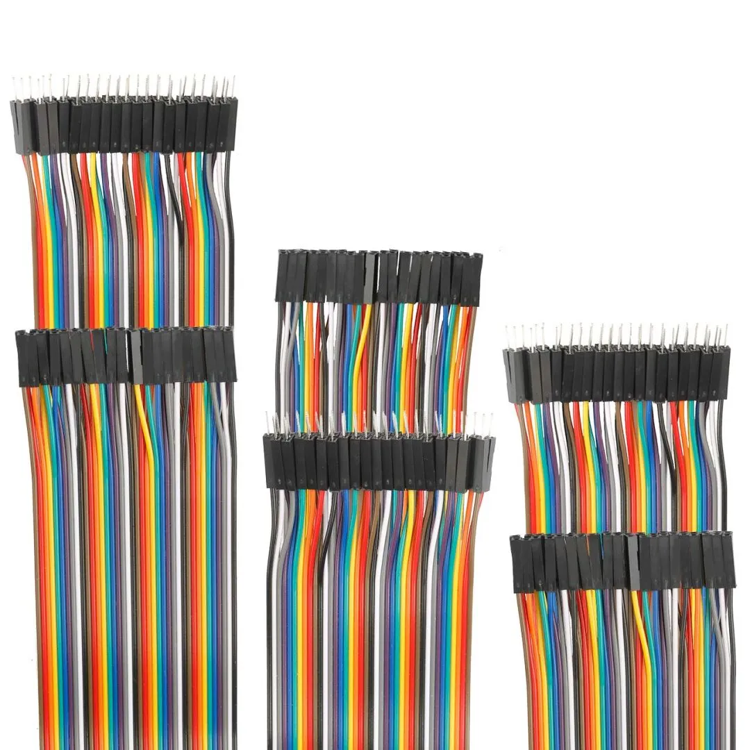 120pcs 50cm Dupont Wire Male to Female Breadboard Jumper Wires 19.7 inch 1pin-1pin 2.54mm Connector for DIY Arduino Raspberry PI 10 15 20 30 40 50 100cm Optional Multicolored Ribbon Cables