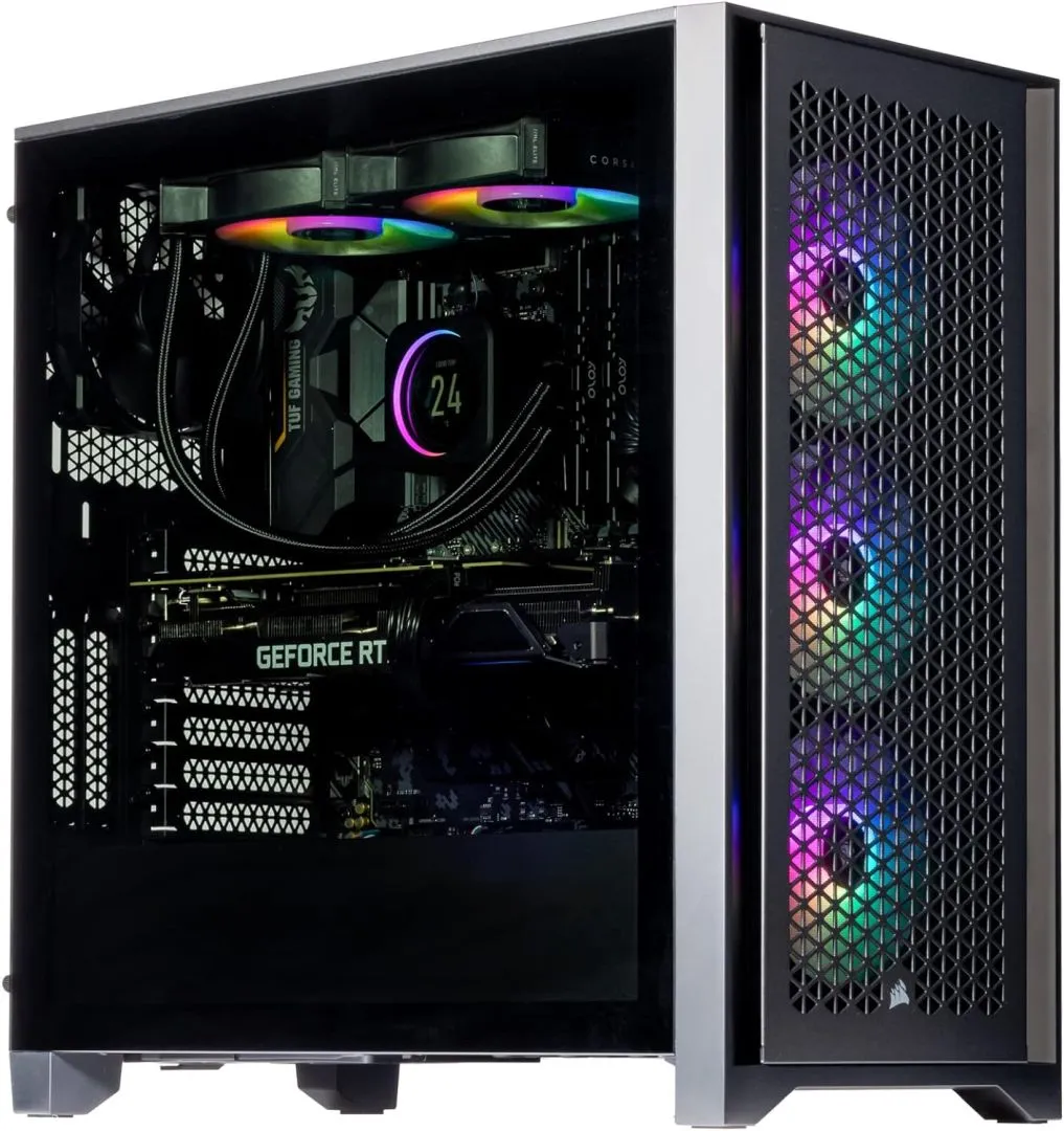 Velztorm Tentorix Custom PC Gaming Tower (240 mm AIO, AMD Ryzen 7 5800X3D 8-Core, GeForce RTX 3050 8GB, 32GB DDR4, 1TB PCIe SSD + 1TB HDD (3.5), AC WiFi, RGB Fans, 750W PSU, BT, Win 11H) VELZ0057