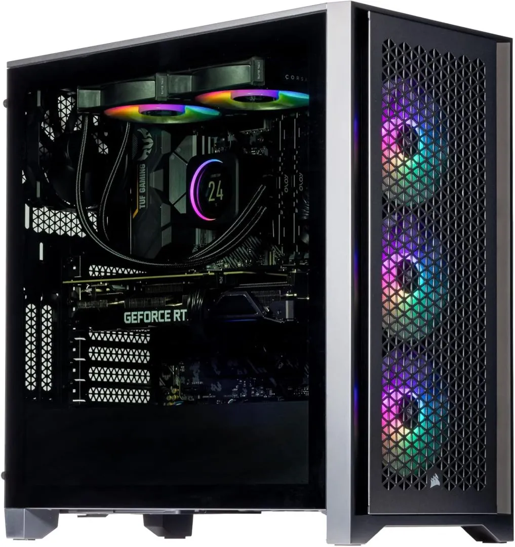Velztorm Tentorix Custom PC Gaming Tower (240 mm AIO, AMD Ryzen 7 5800X3D 8-Core, GeForce RTX 3080 10GB, 16GB DDR4, 2TB PCIe SSD + 2TB HDD (3.5), AC WiFi, RGB Fans, 750W PSU, BT, Win11H) VELZ0057