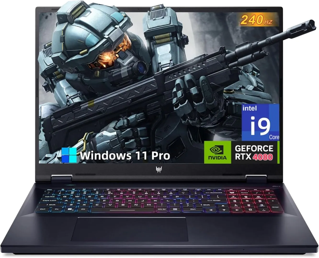 acer Predator Helios 18 Gaming Laptop, 18" 240Hz IPS WQXGA, Intel i9-14900HX, GeForce RTX 4080, 64 GB DDR5, 2 TB SSD, WiFi 7, Windows 11 Pro, Office 2024 Lifetime License, w/Jawfoal Accessories