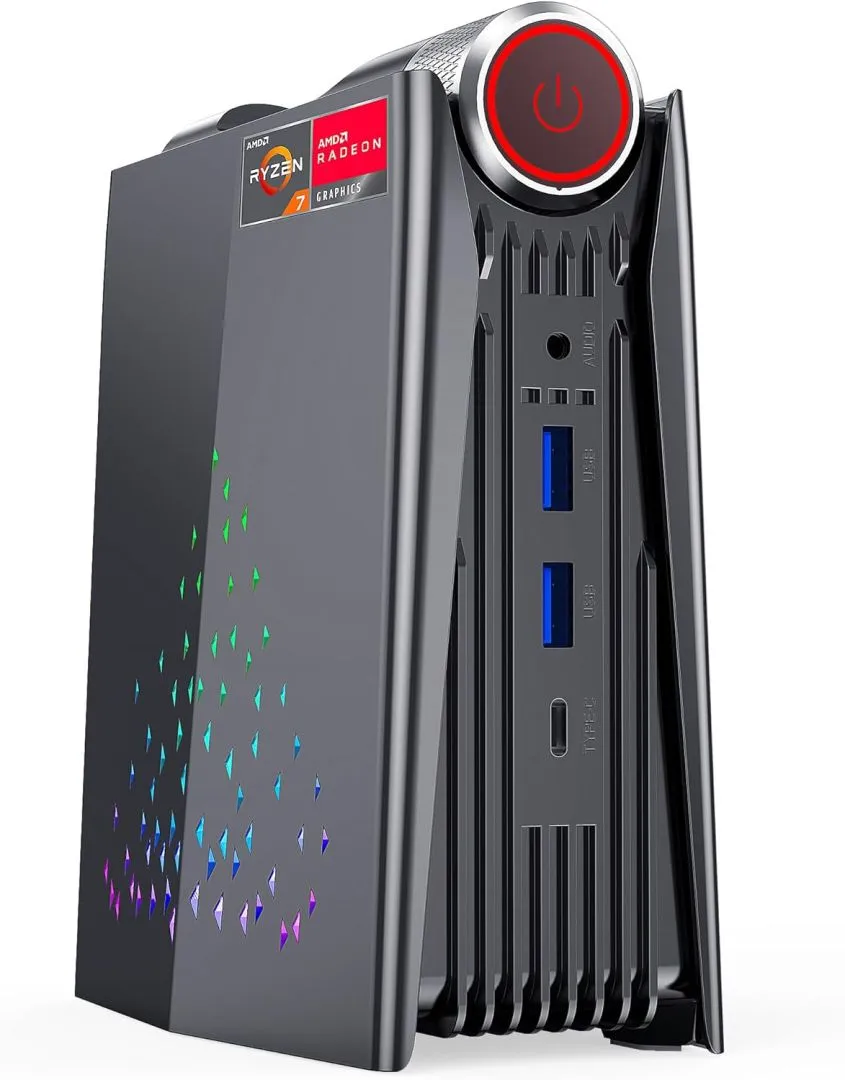 ACEMAGICIAN [Gaming PC] Ryzen Mini PC, AMD Ryzen 7 5875U(up to 4.5Ghz) 16GB DDR4 512GB NVME SSD Mini Desktop Computer, Mini Computers [WiFi6/BT5.2] [4K UHD/RGB Lights/3 Adjustable Mode PC Gaming]