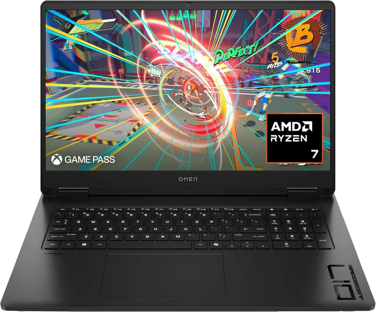 HP OMEN 17.3 inch Laptop, FHD 48-144Hz Display, AMD Ryzen 7 8845HS, 32 GB RAM, 1 TB SSD, NVIDIA GeForce RTX 4050 GPU (6 GB Dedicated), Windows 11 Home, Copilot Key, 17-db0010nr (2024)